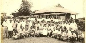 Baptismal party at Moloaa Plantation camp 1961