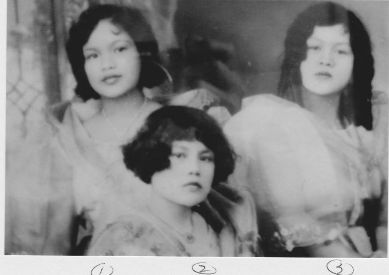 Uncle Fred Cordova's mother who started out in Hawai'i at the Hana Plantation. Also shown are his sisters